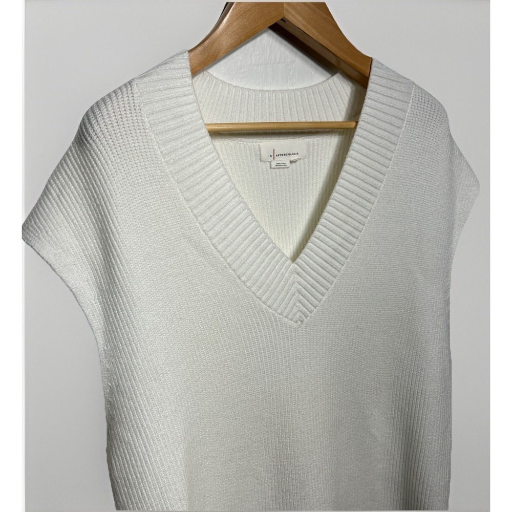 Anthropologie Sunday in Brooklyn Sweater Vest Dress Ivory Pearl One Size EUC‎
